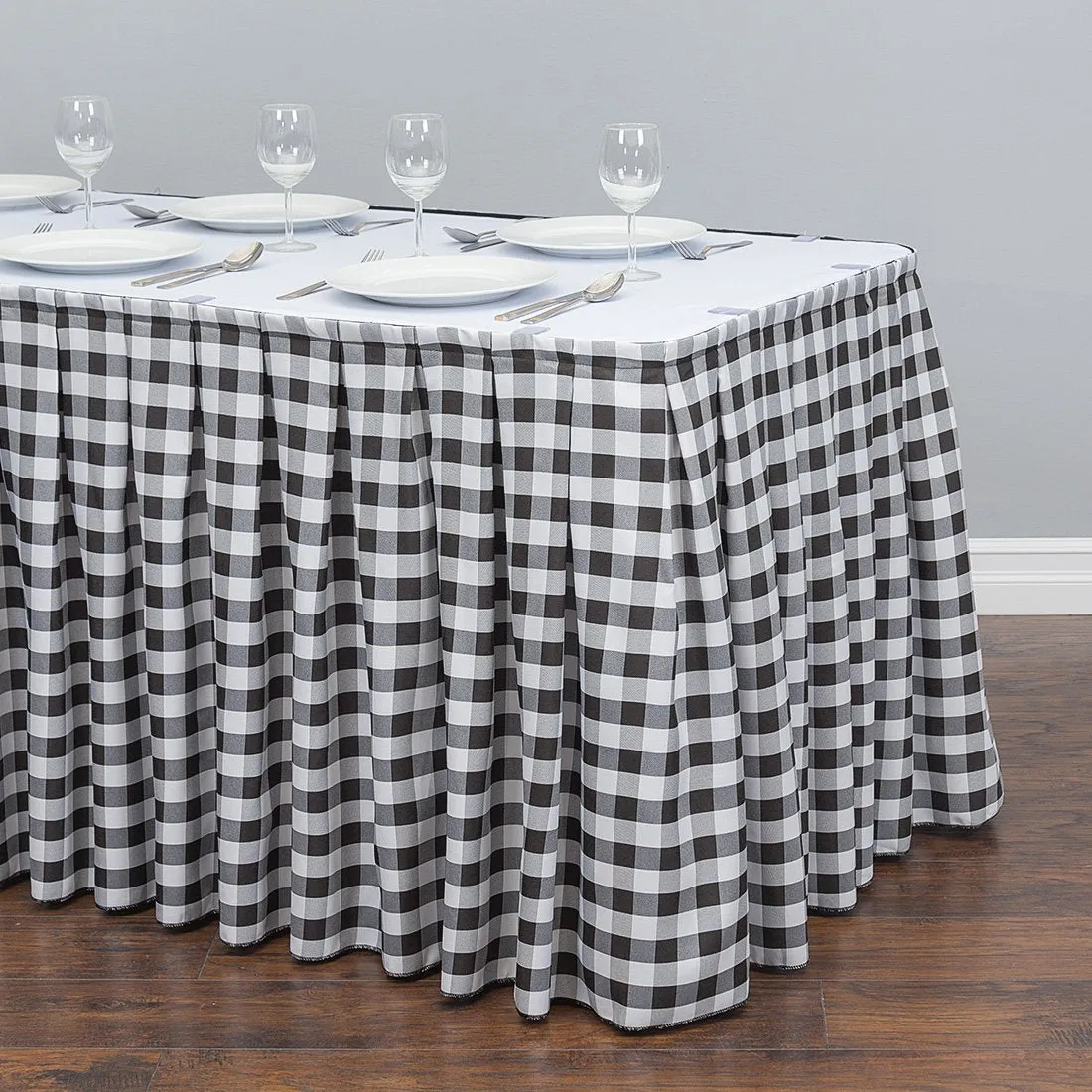 14 ft. Polyester Table Skirt Checkered (4 Colors)
