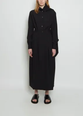 Bardi Double Pleat Viscose Wool Skirt