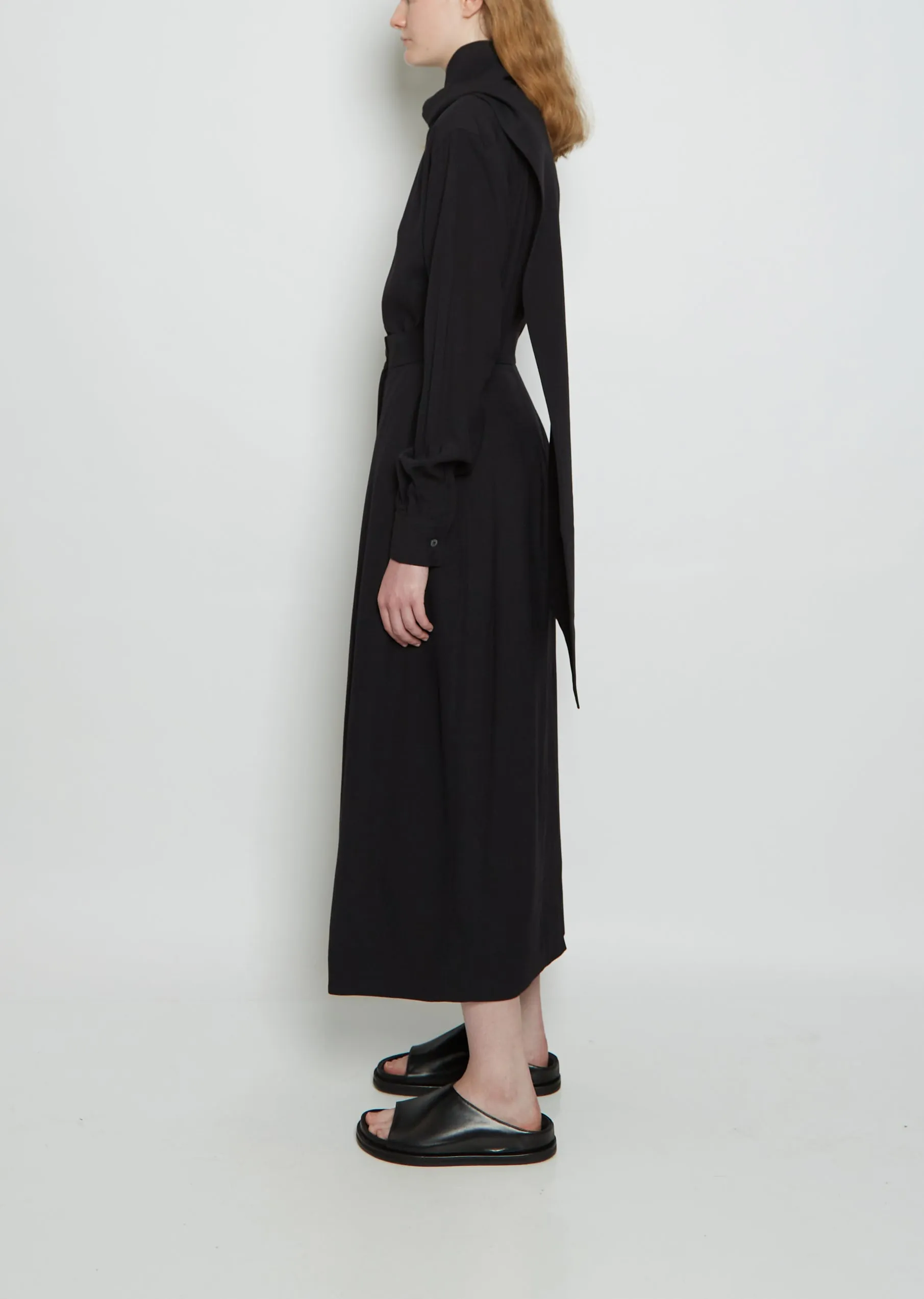 Bardi Double Pleat Viscose Wool Skirt
