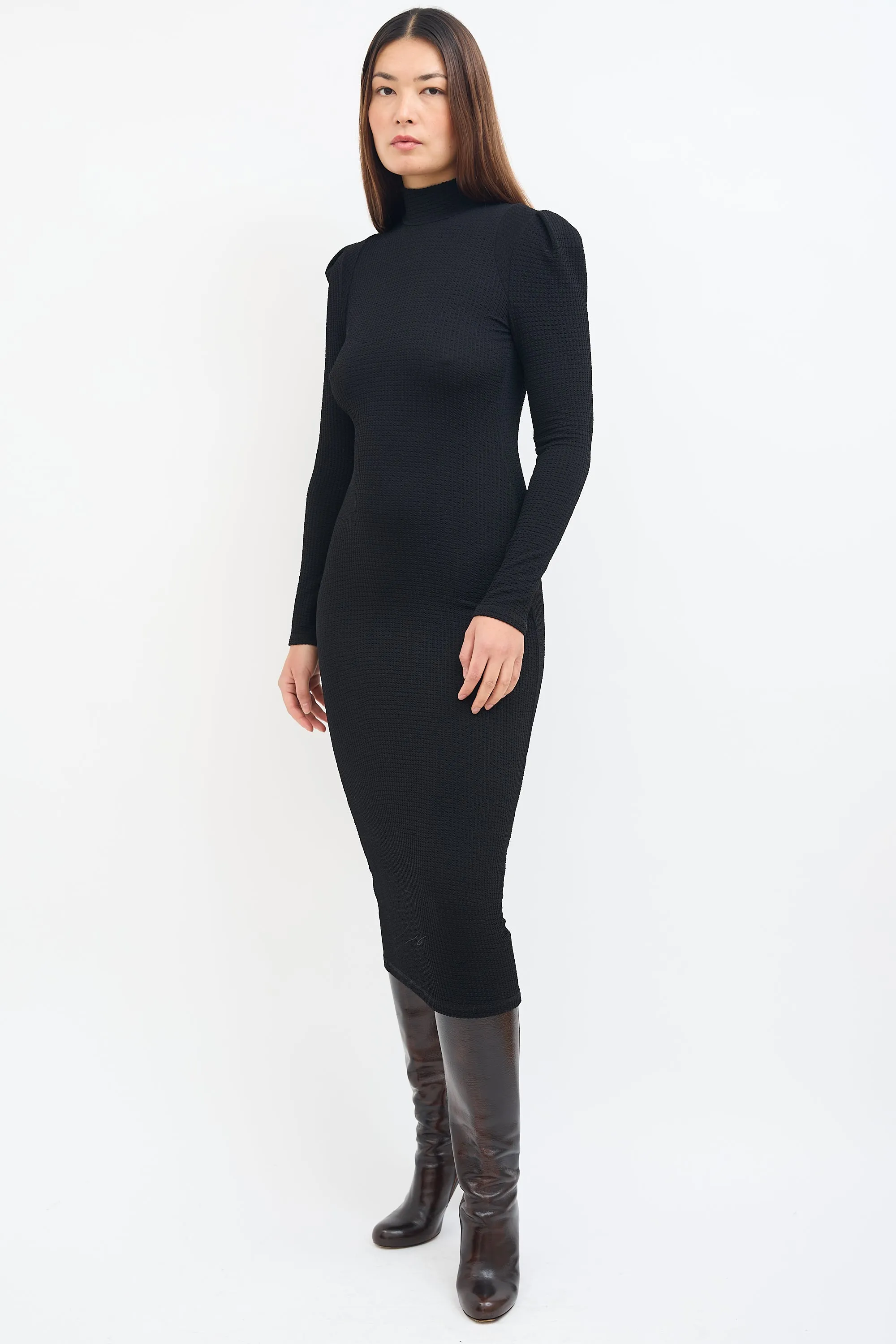 Black Box Pleat Knit Dress