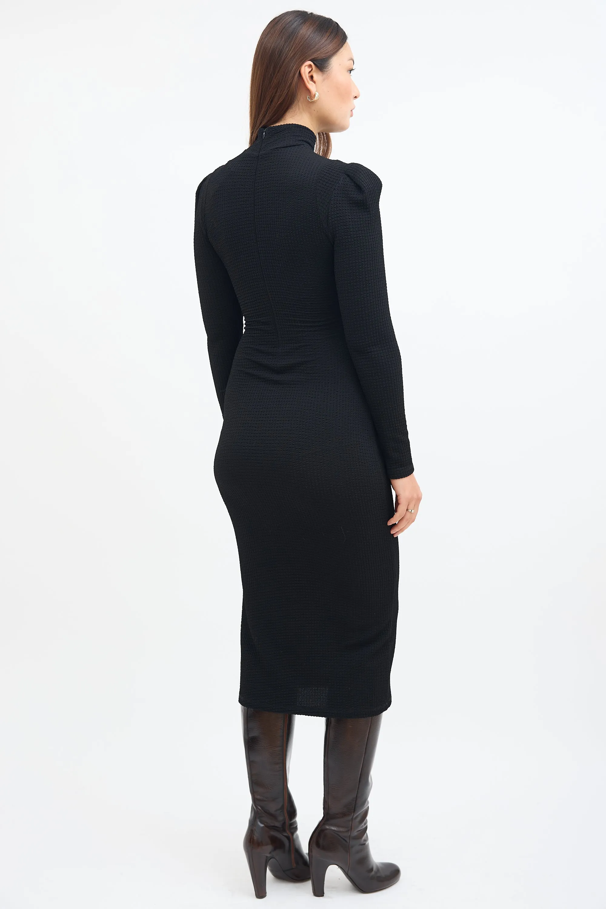 Black Box Pleat Knit Dress