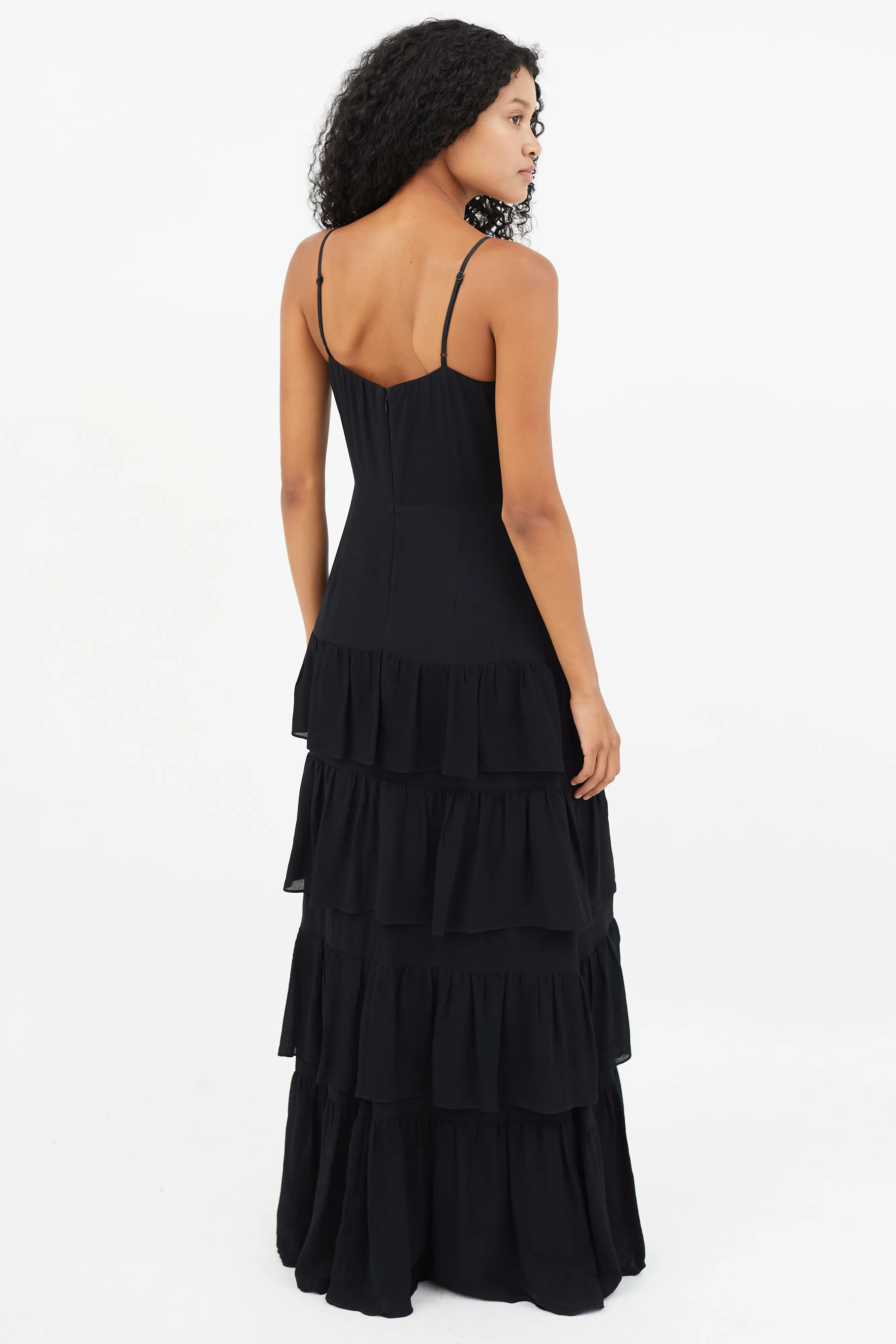 Black Tiered Maxi Dress