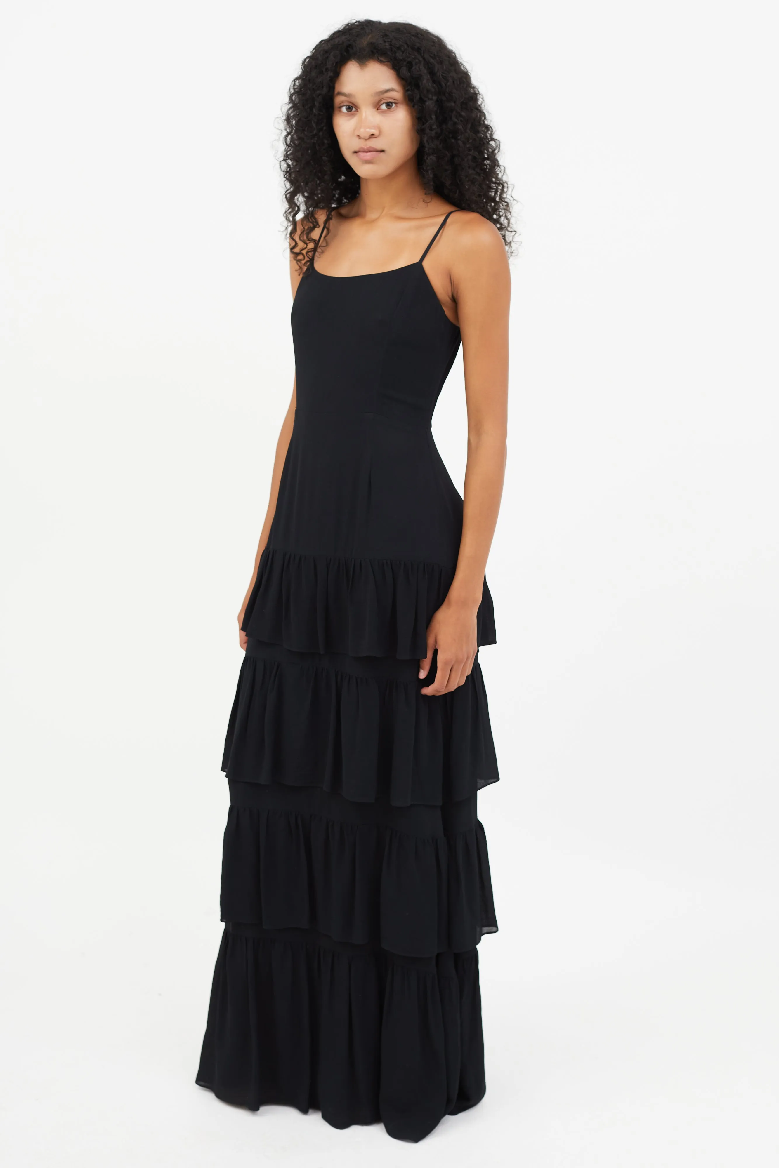 Black Tiered Maxi Dress