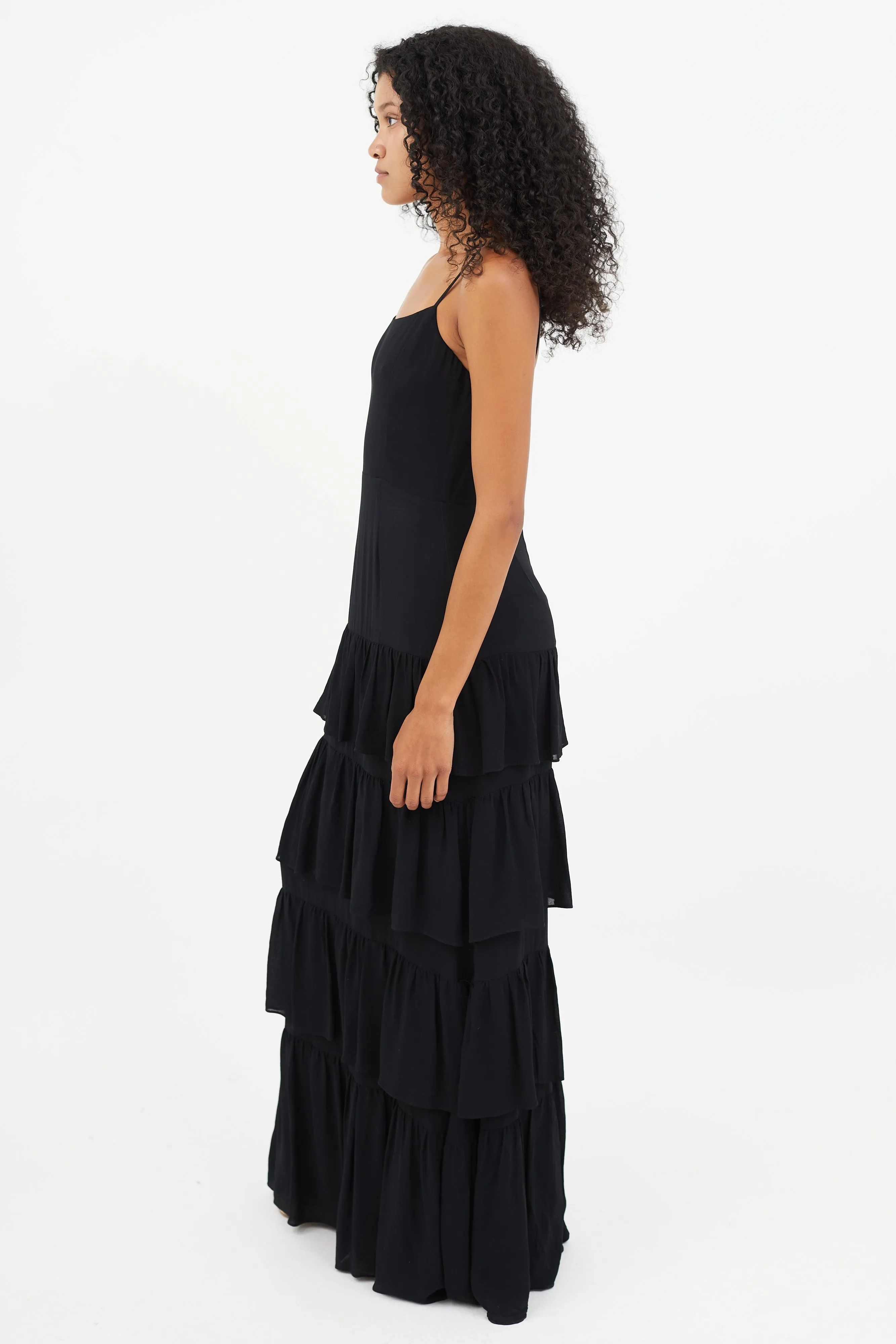 Black Tiered Maxi Dress