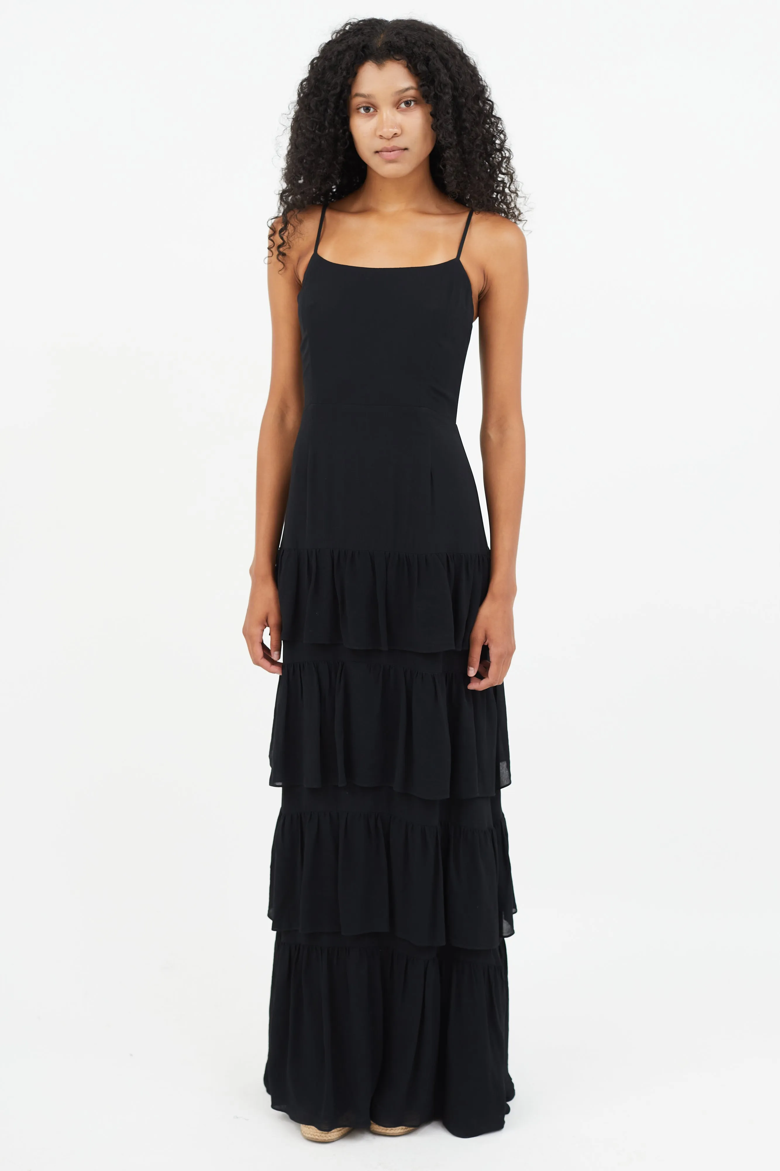 Black Tiered Maxi Dress