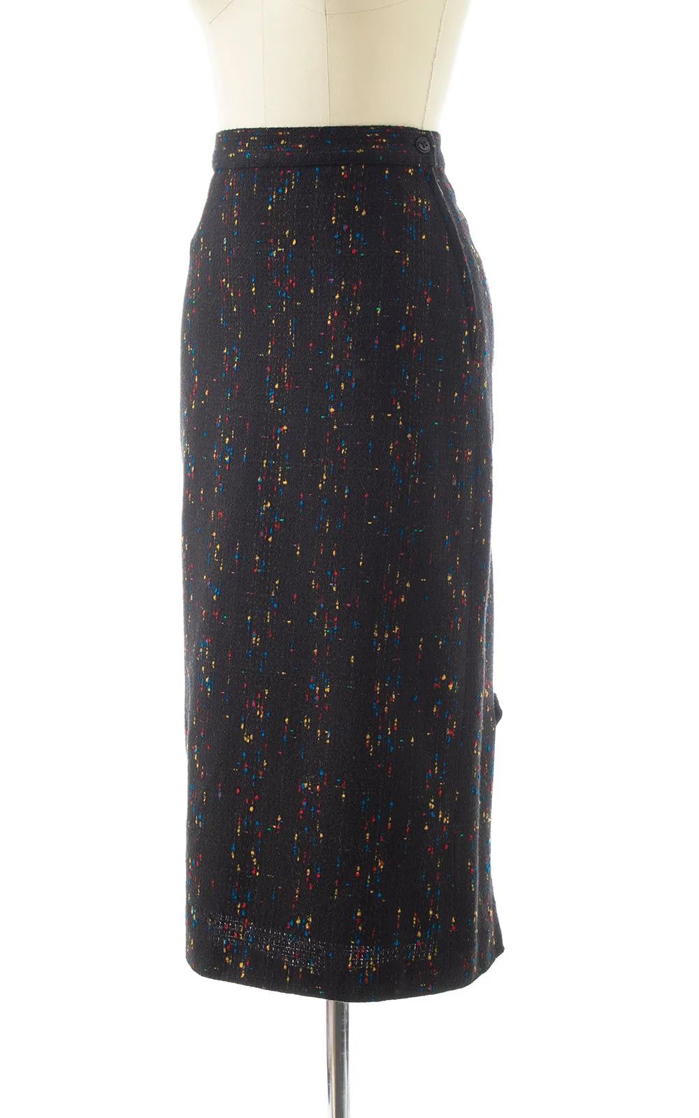 BLV x DEANNA || 1980s does 1950s Flecked Pencil Skirt | x-small