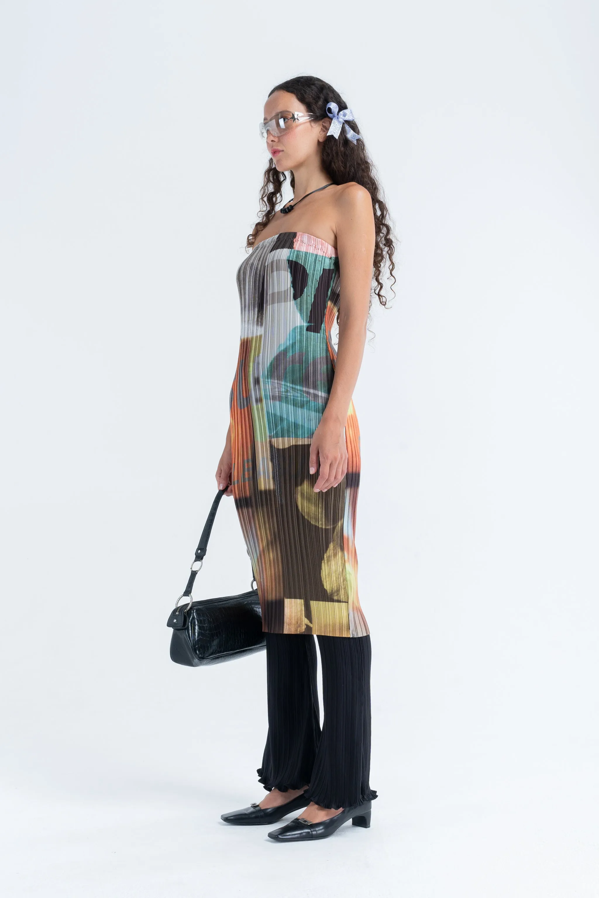 Box Pleat Tube Dress in Pleasure