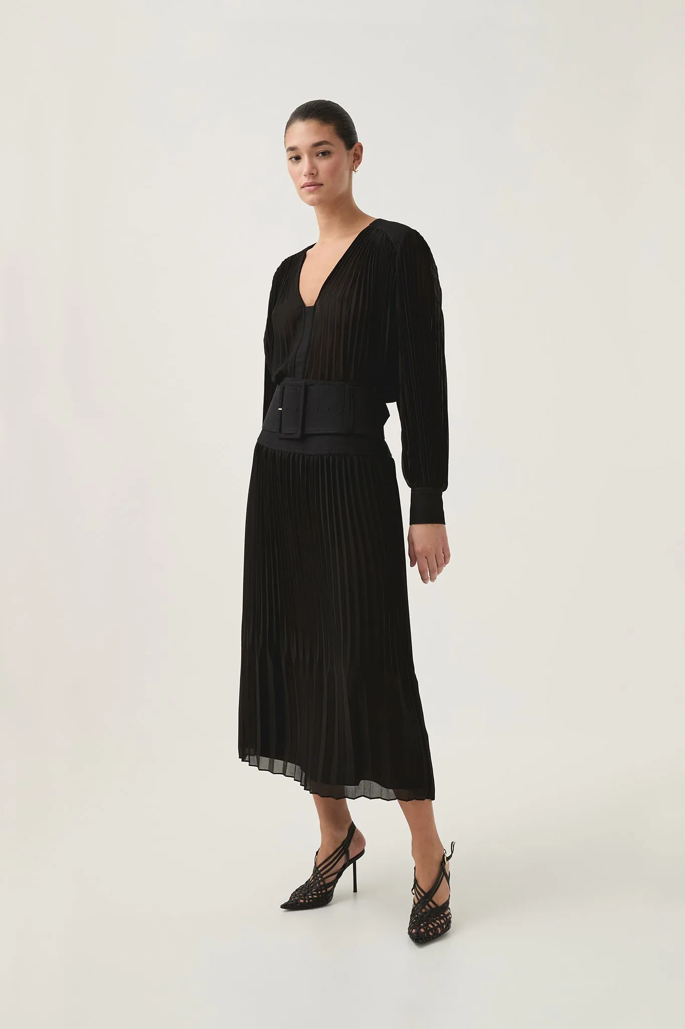 Cathedra Belted Midi Skirt
