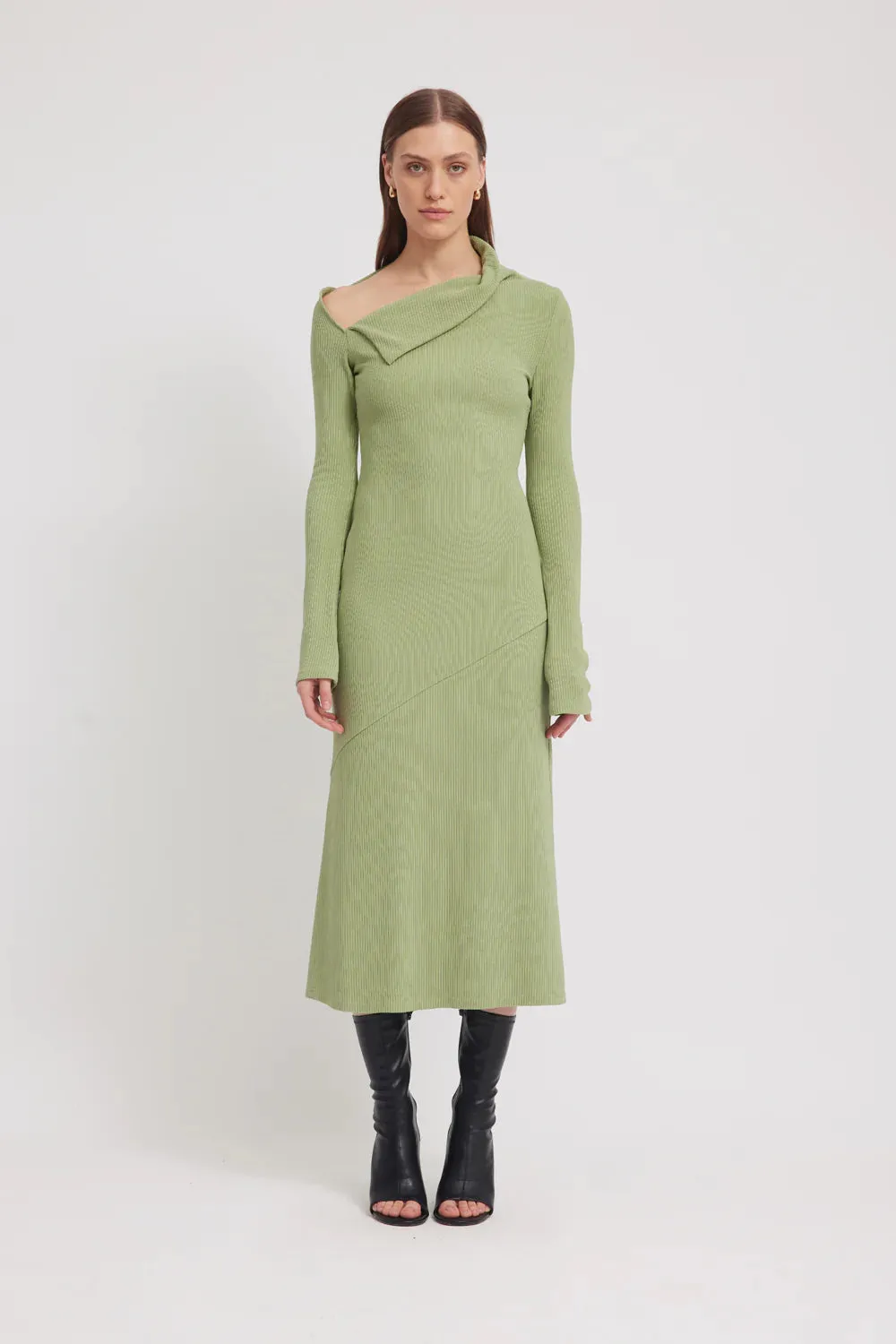 DELIA DRESS | ALOE GREEN
