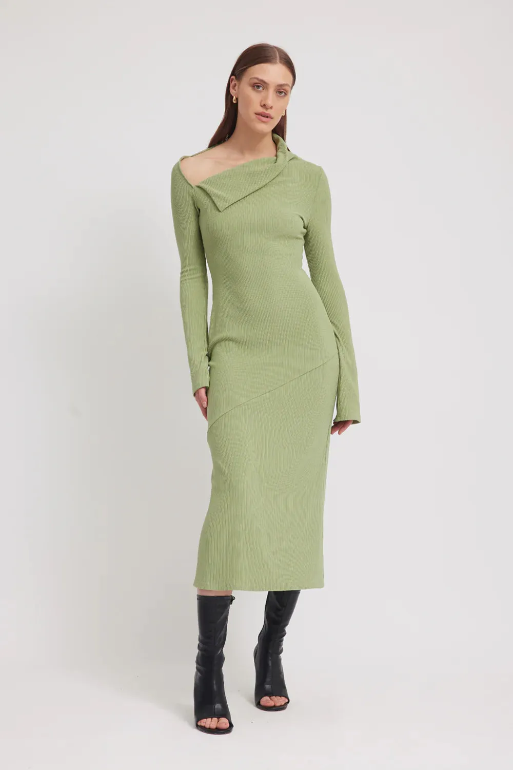 DELIA DRESS | ALOE GREEN