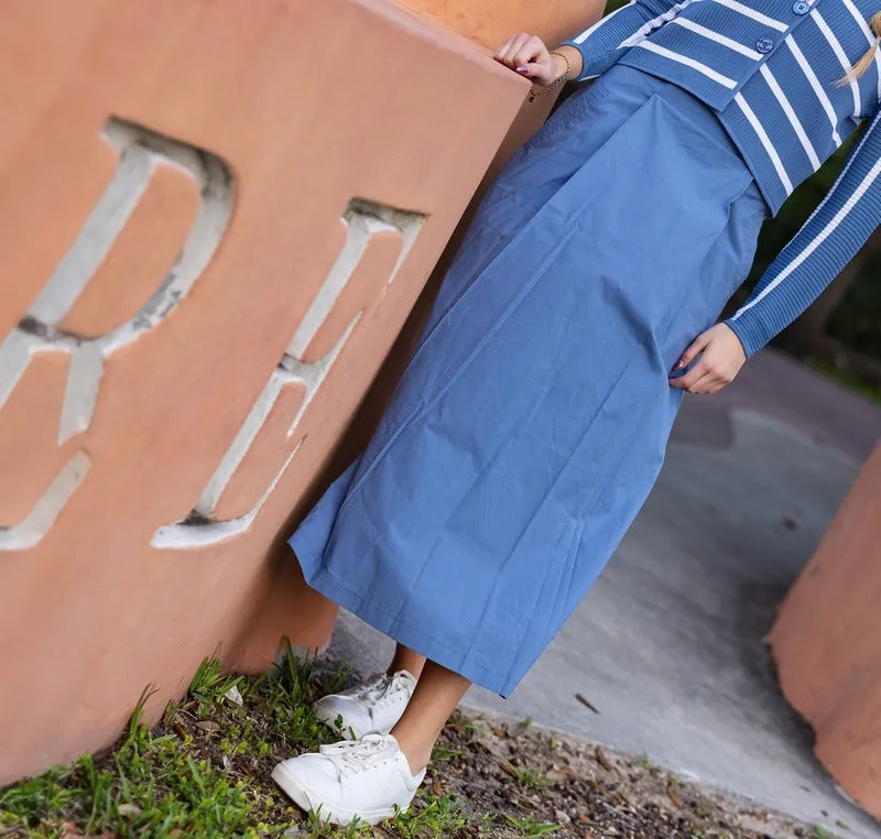 Font Pleat Skirt - Blue