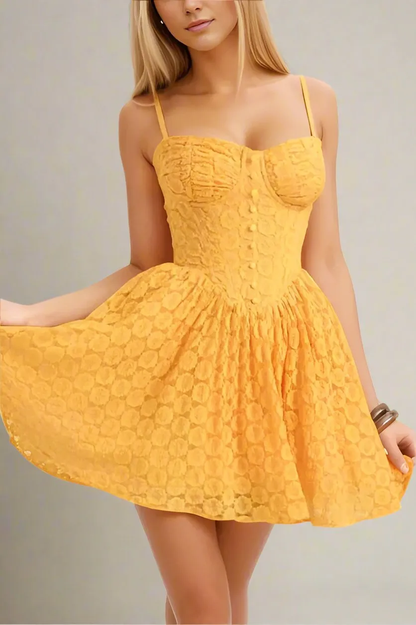 Frankie Bodycon Mini Dress - Apricot Orange