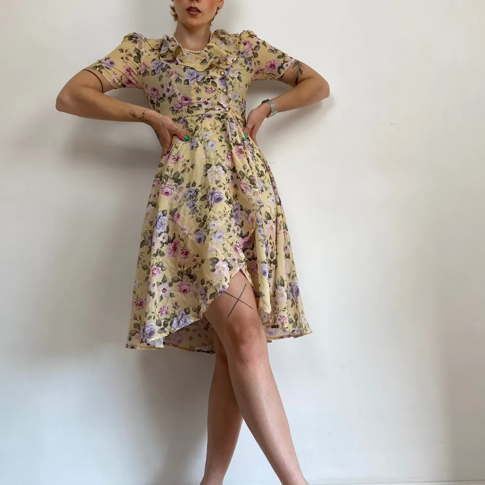 Frill Floral Dress -XXS/XS