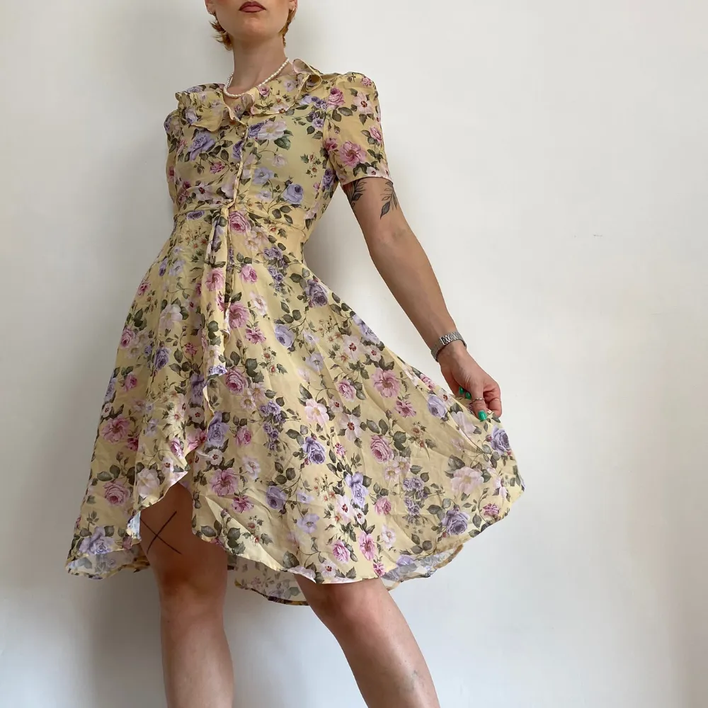 Frill Floral Dress -XXS/XS