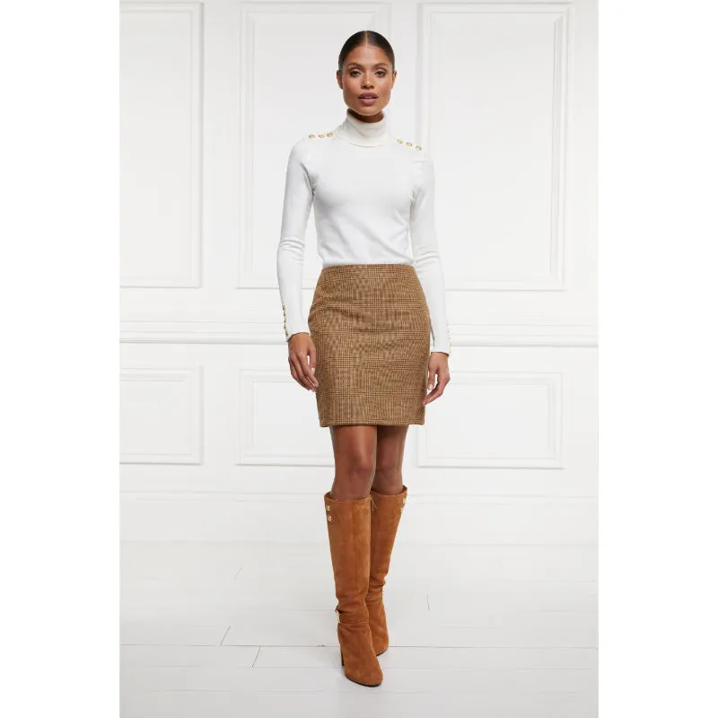 Holland Cooper Chelsea Ladies Tweed Skirt - Tawny
