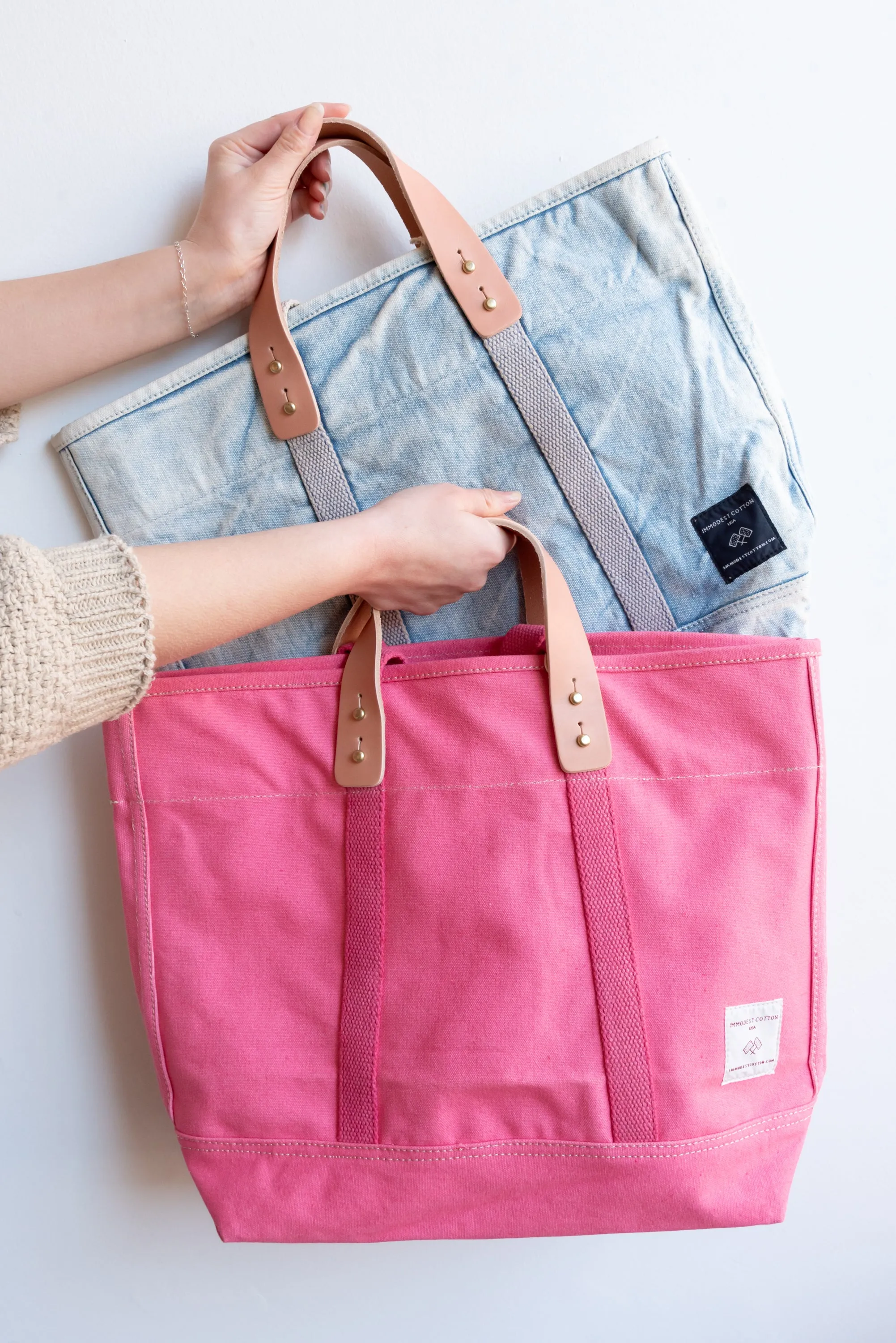 Immodest Cotton Small East West Tote