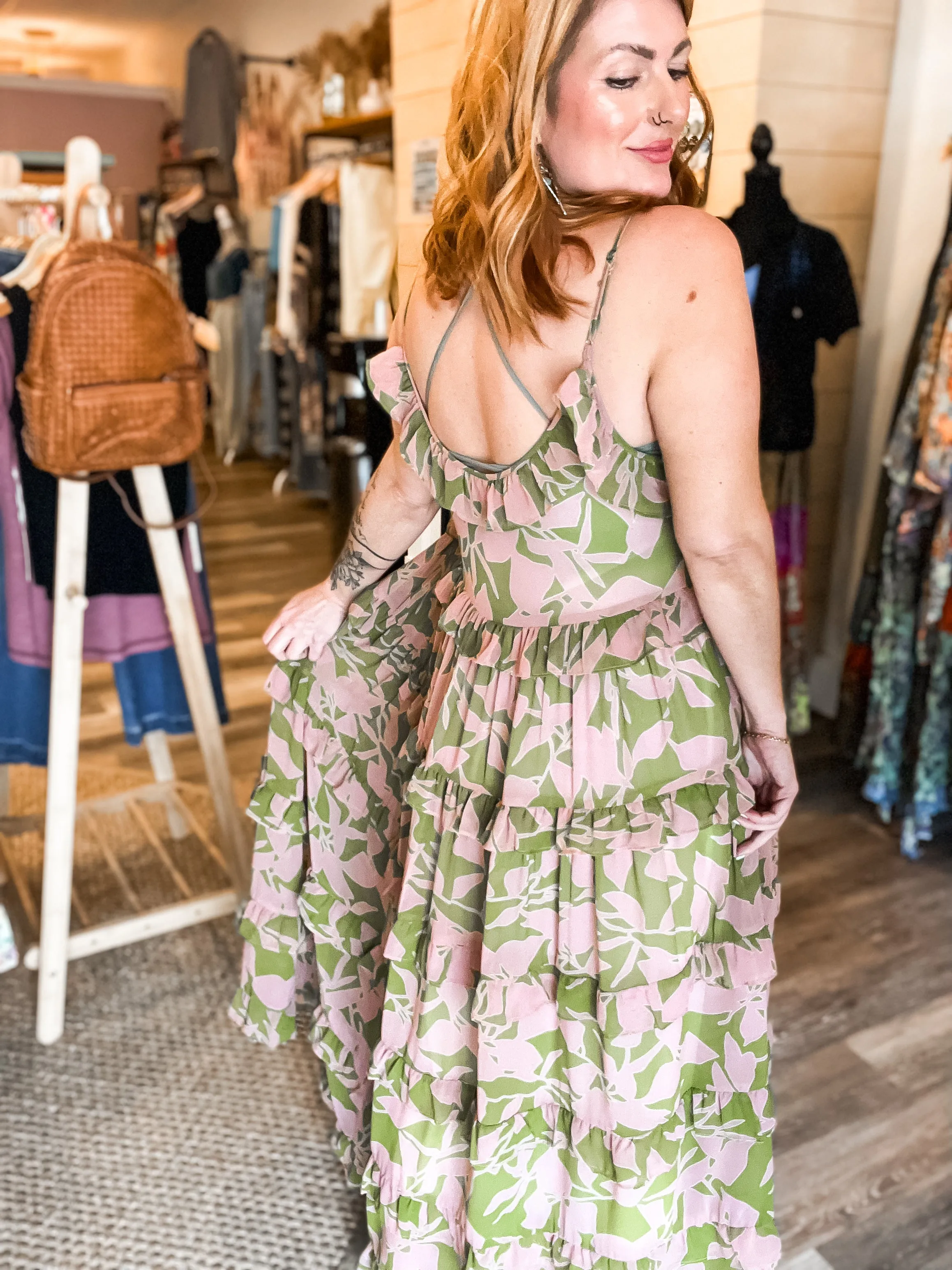 Lina abstract floral maxi