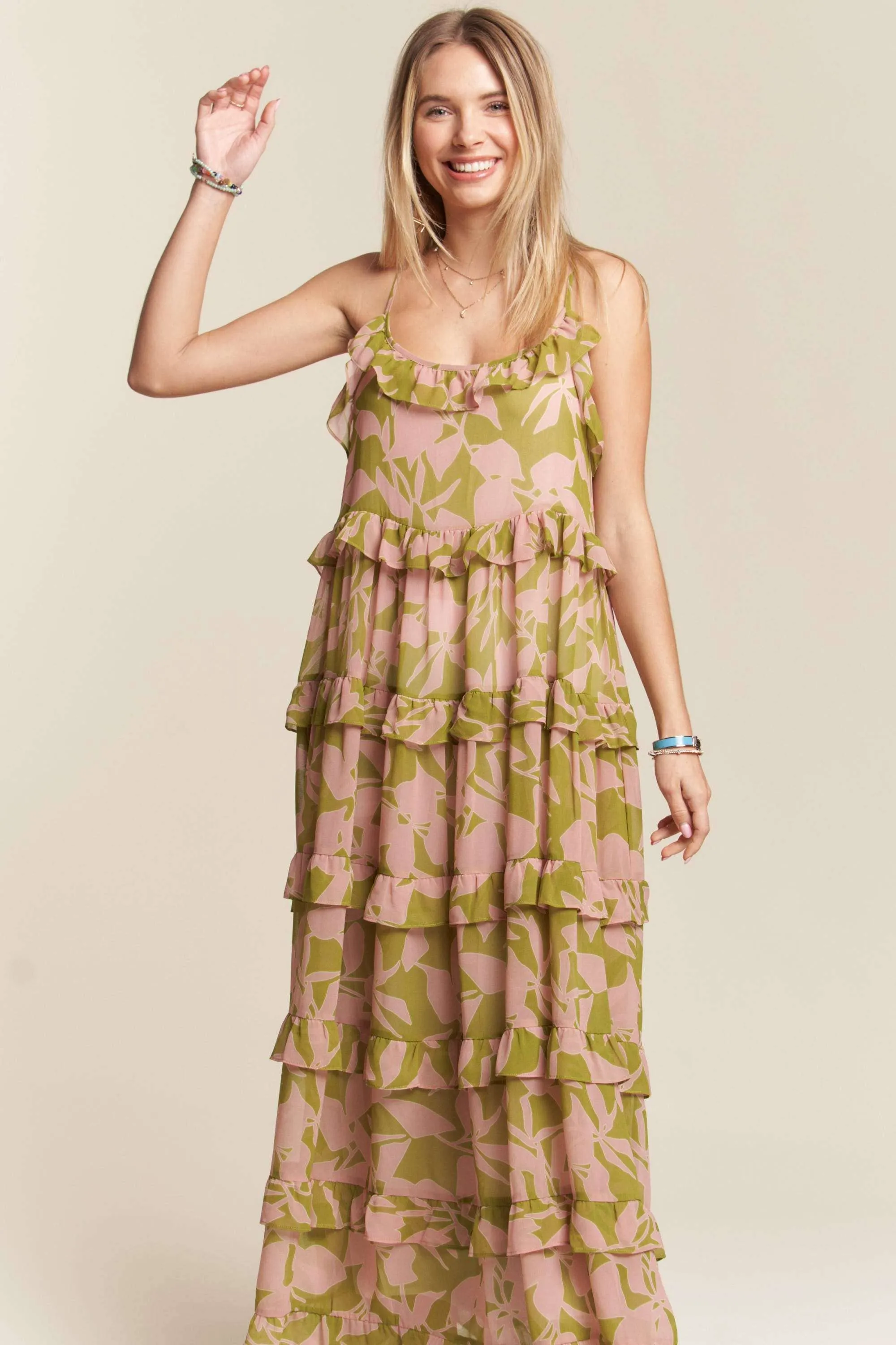 Lina abstract floral maxi