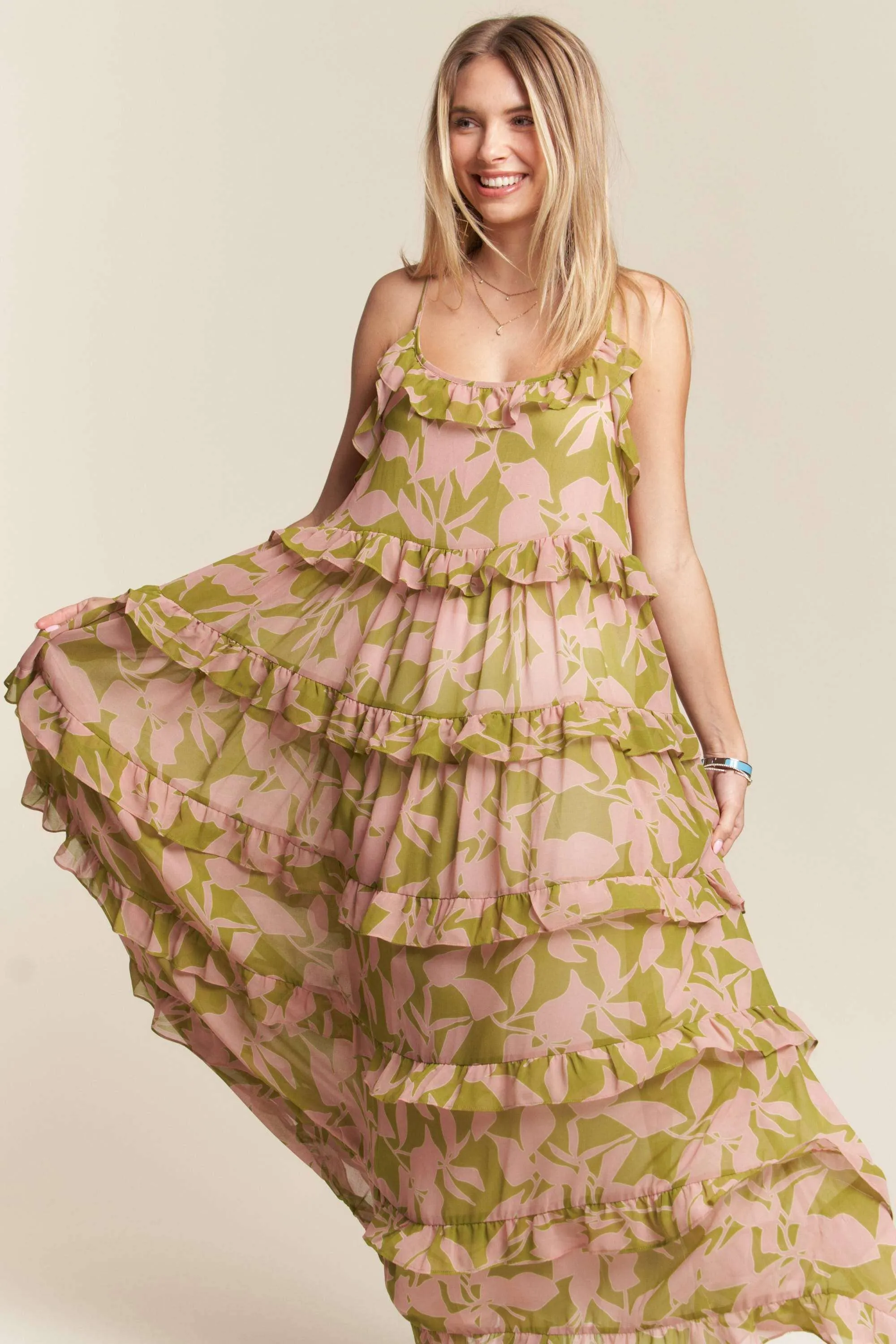 Lina abstract floral maxi