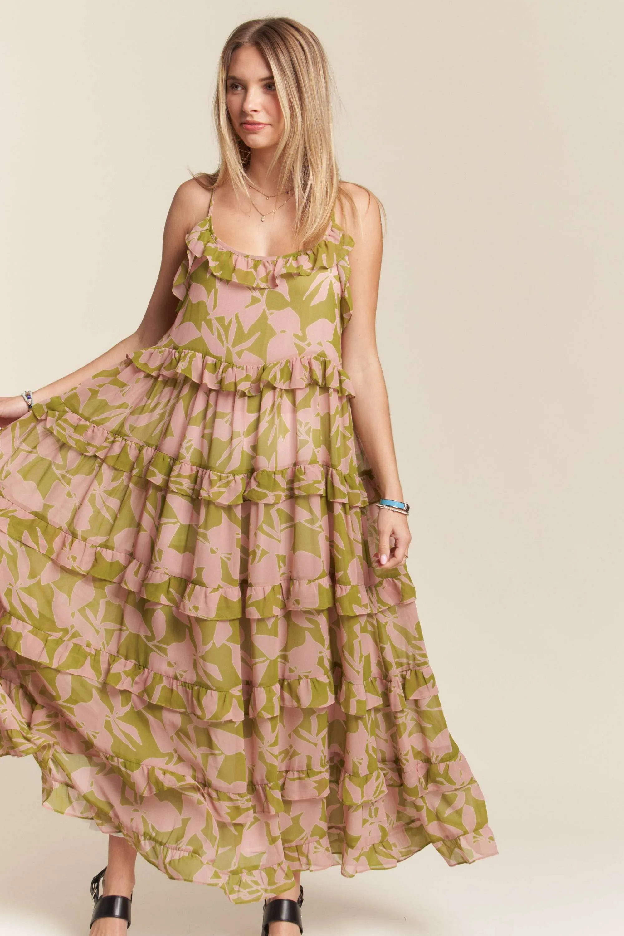 Lina abstract floral maxi