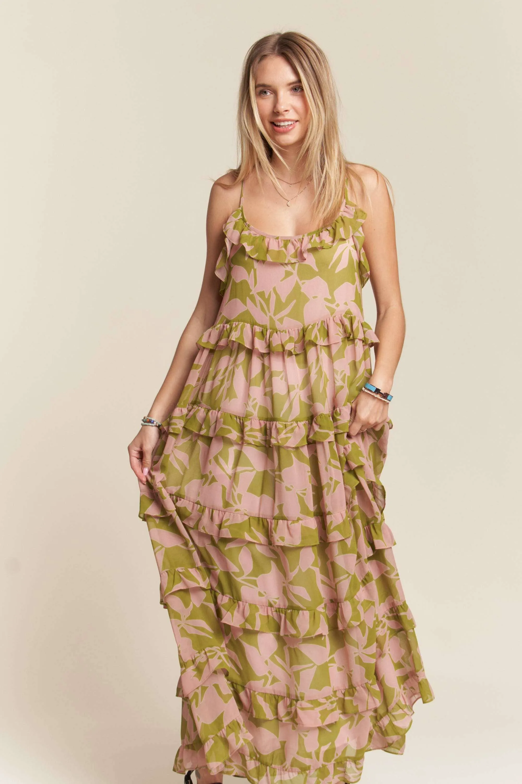 Lina abstract floral maxi
