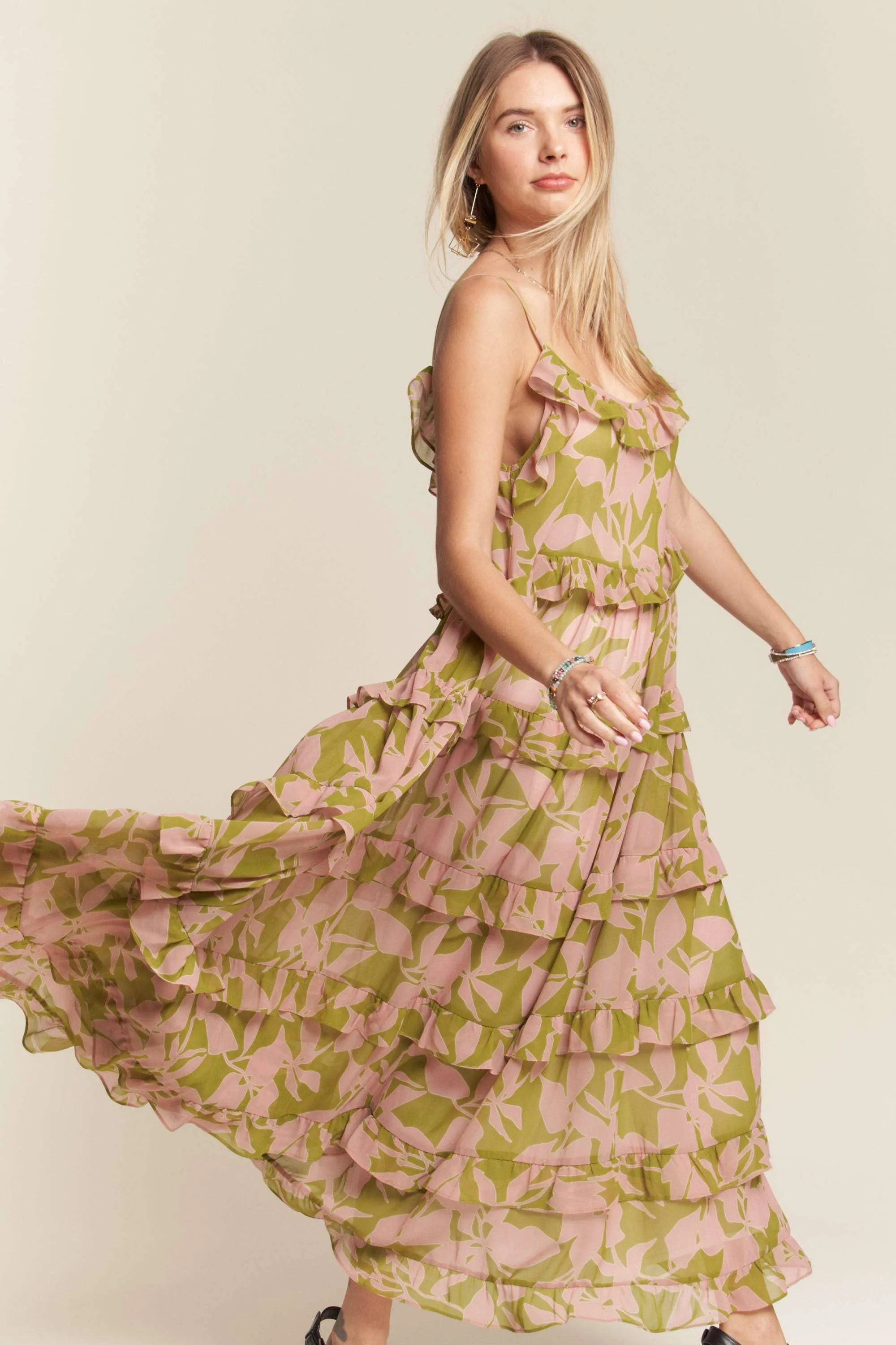 Lina abstract floral maxi