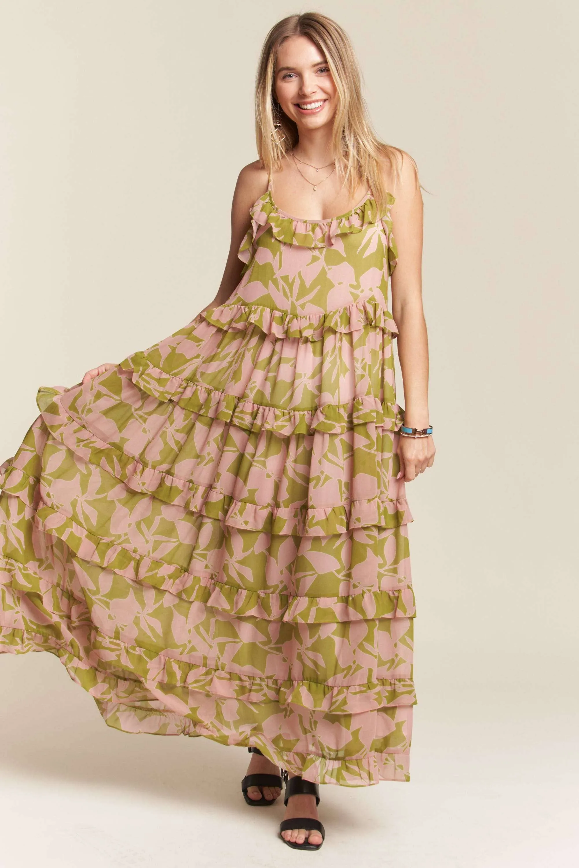 Lina abstract floral maxi