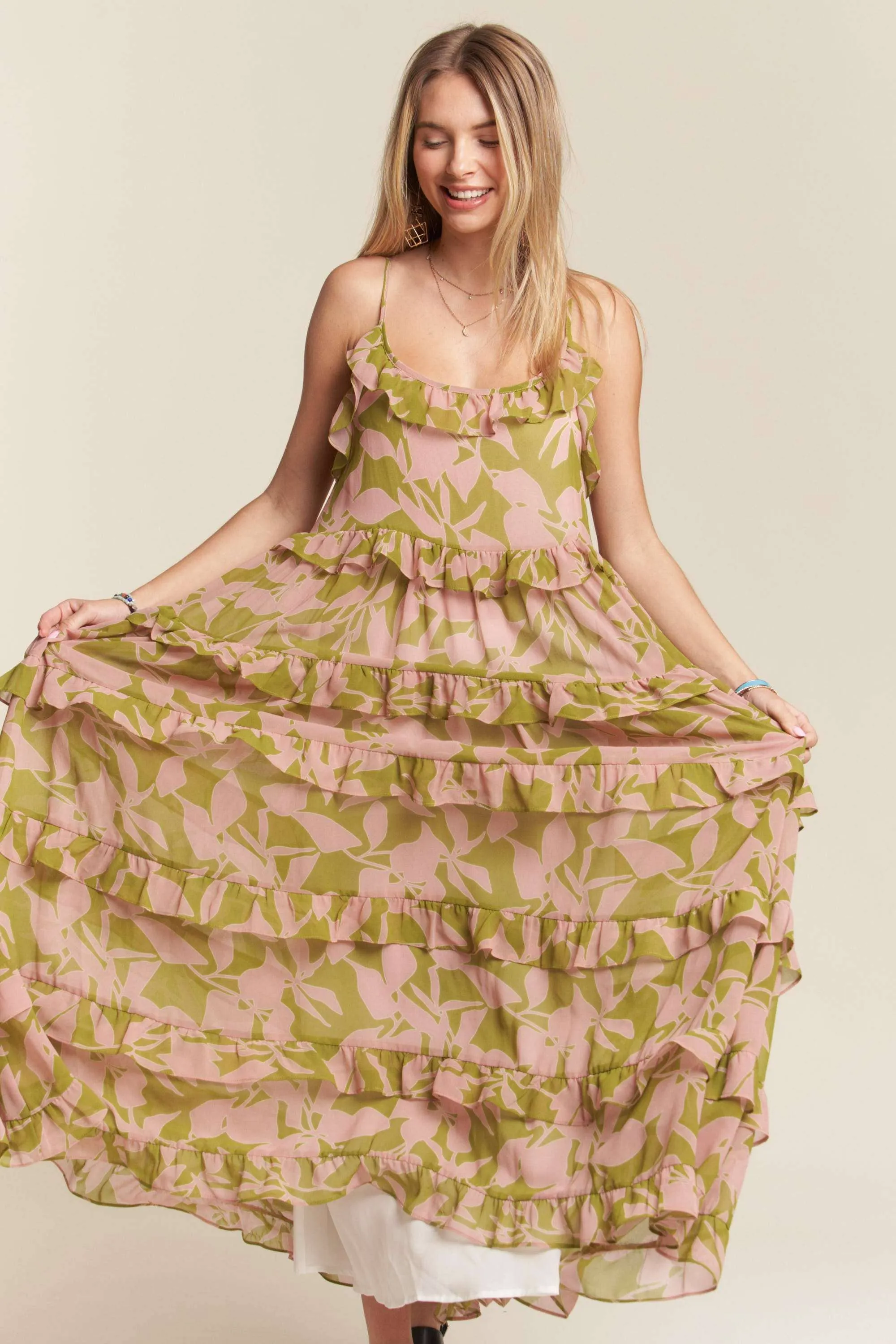 Lina abstract floral maxi