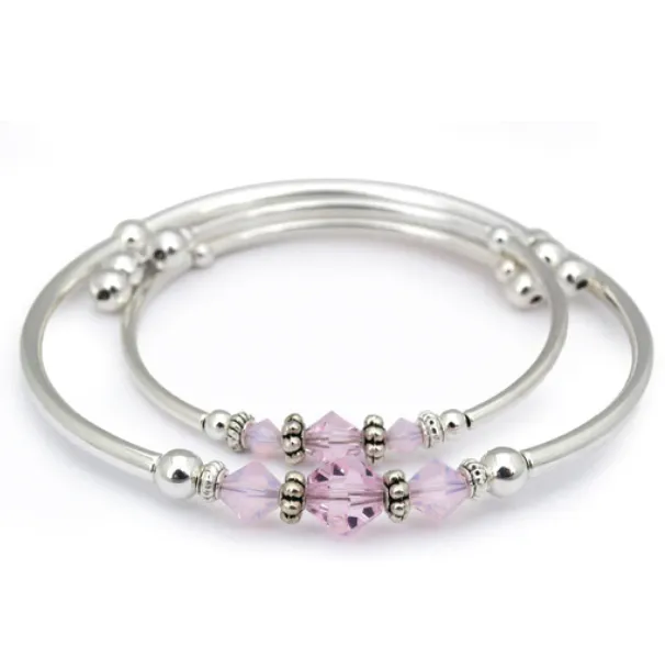 Mother Daughter Wrap Bracelet Set-Pink