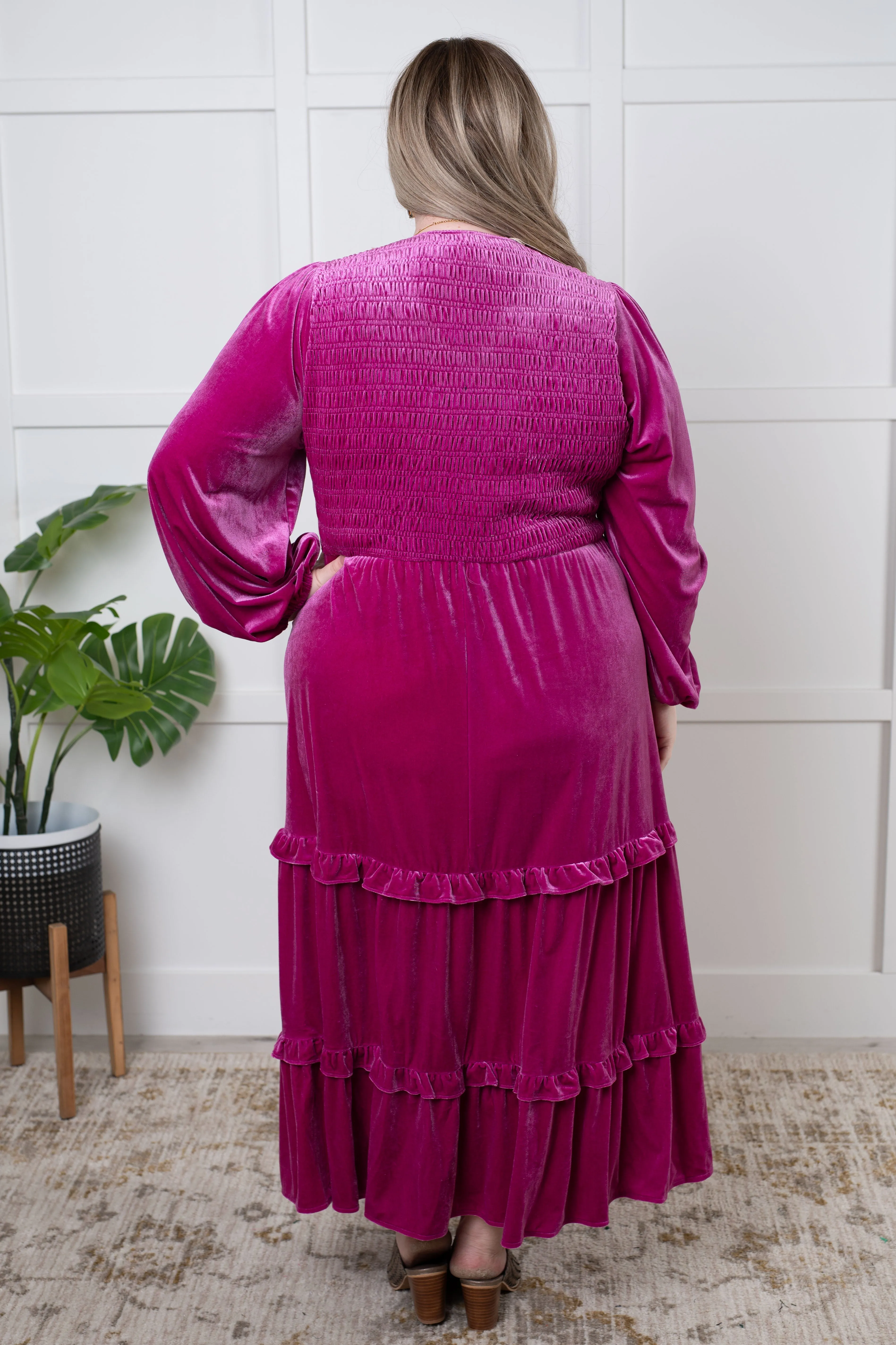 ONLINE EXCLUSIVE Velvet Flamenco Maxi Dress