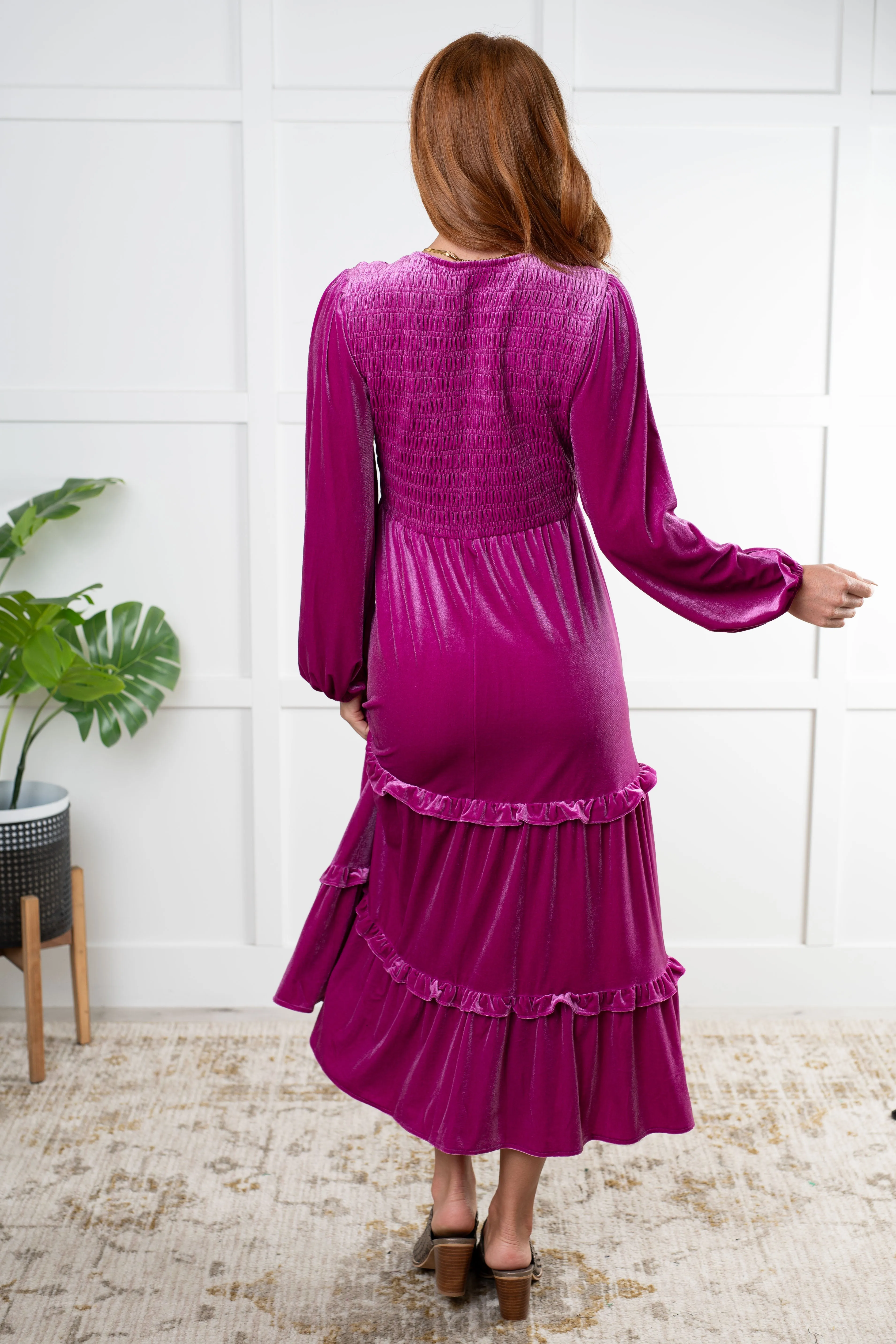 ONLINE EXCLUSIVE Velvet Flamenco Maxi Dress
