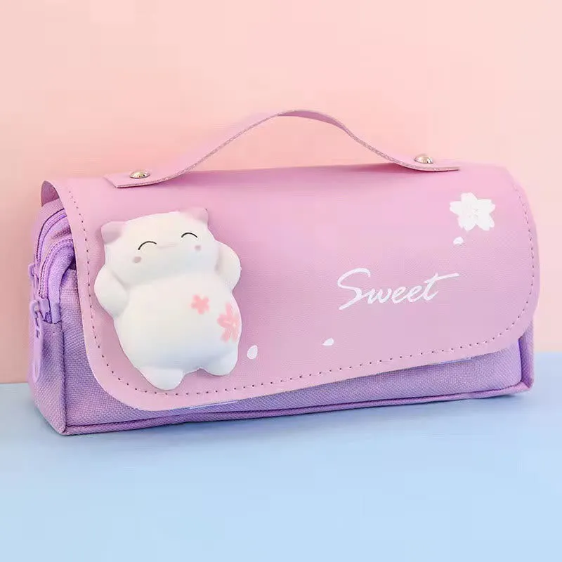 Pencil Case For Study Cute Decompression Multifunctional Large Capacity Case