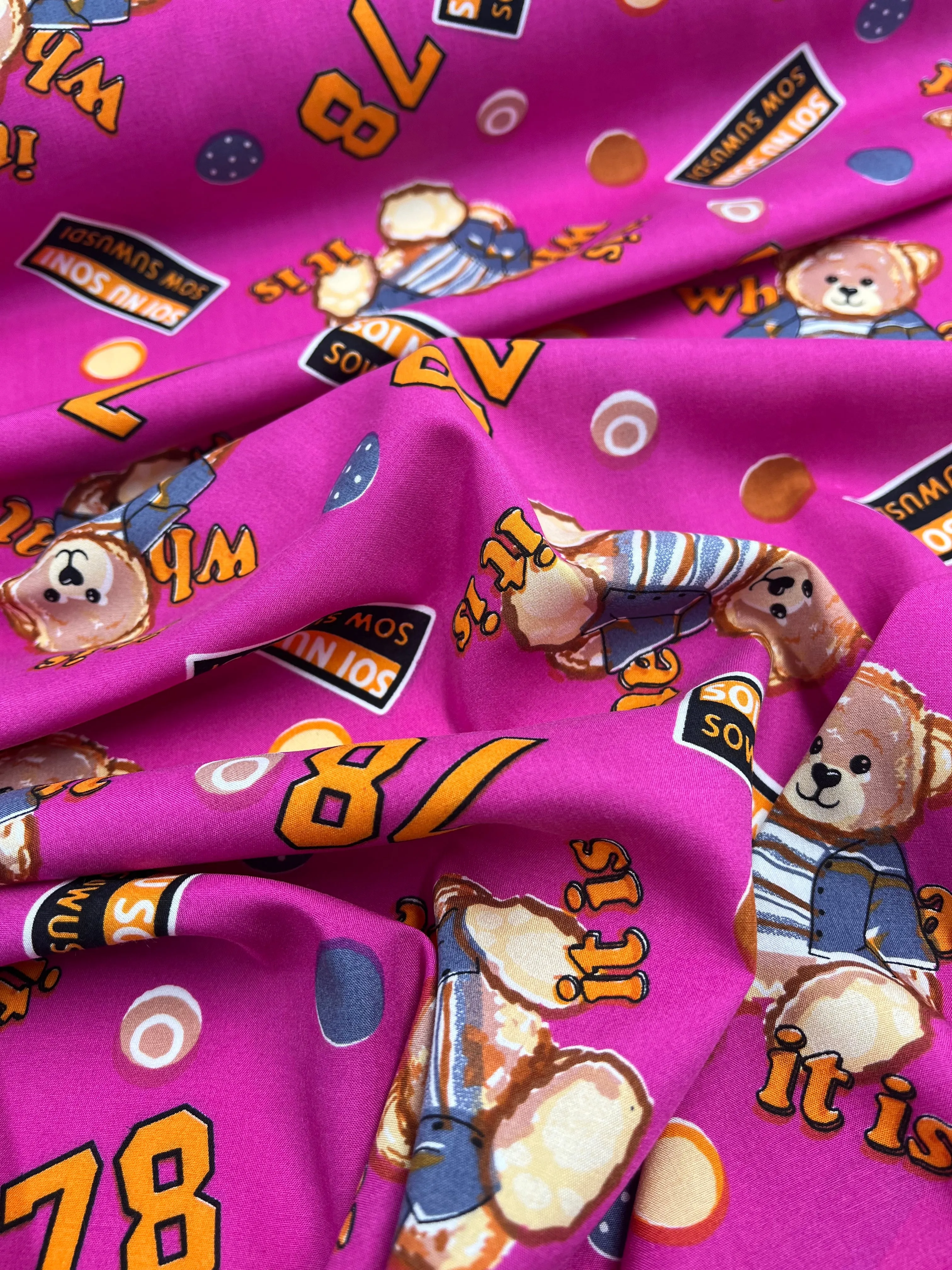 Printed Rayon - Mr. Bear - 145cm