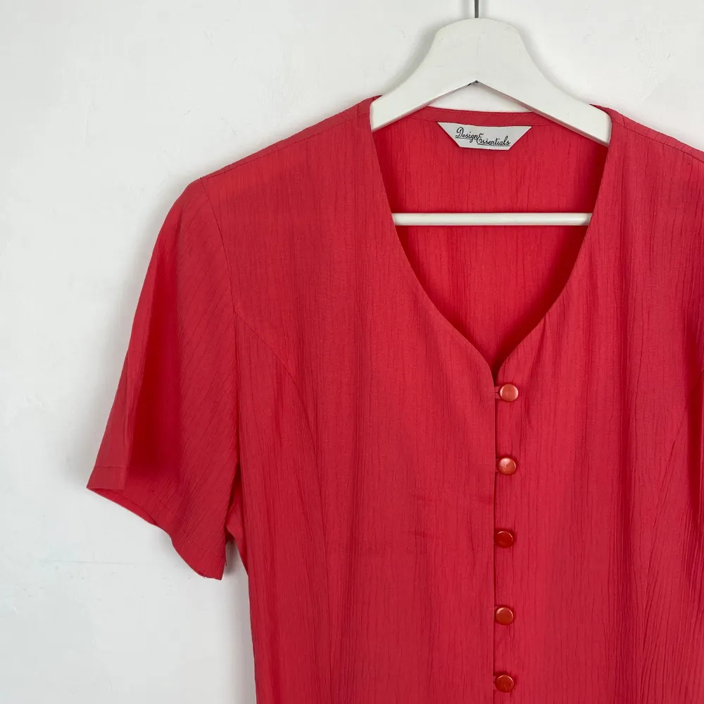 Rose Pink Button Up Dress - MEDIUM