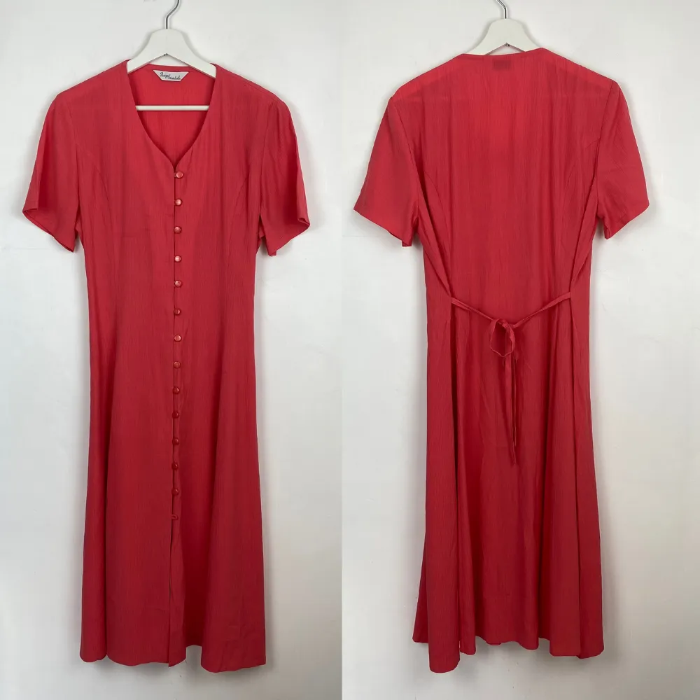 Rose Pink Button Up Dress - MEDIUM