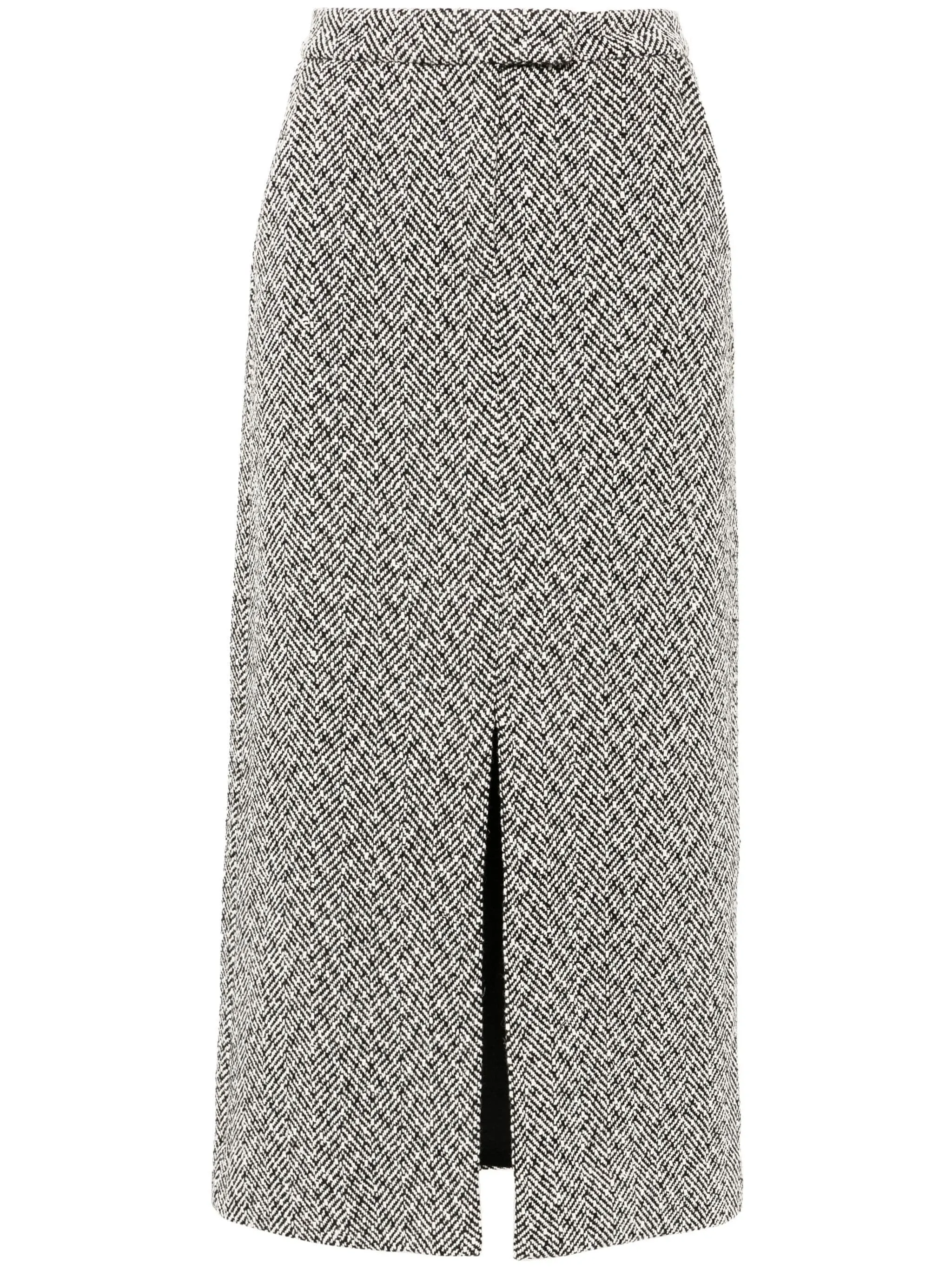 SELF-PORTRAIT HERRINGBONE MIDI SKIRT
