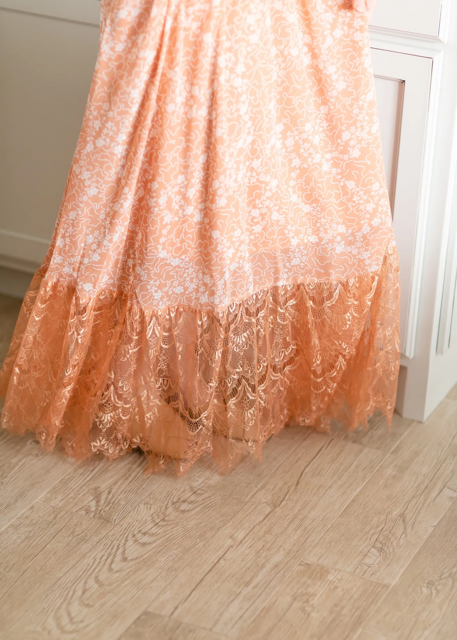 Terracotta Floral Tie Shoulder Maxi Dress - FINAL SALE