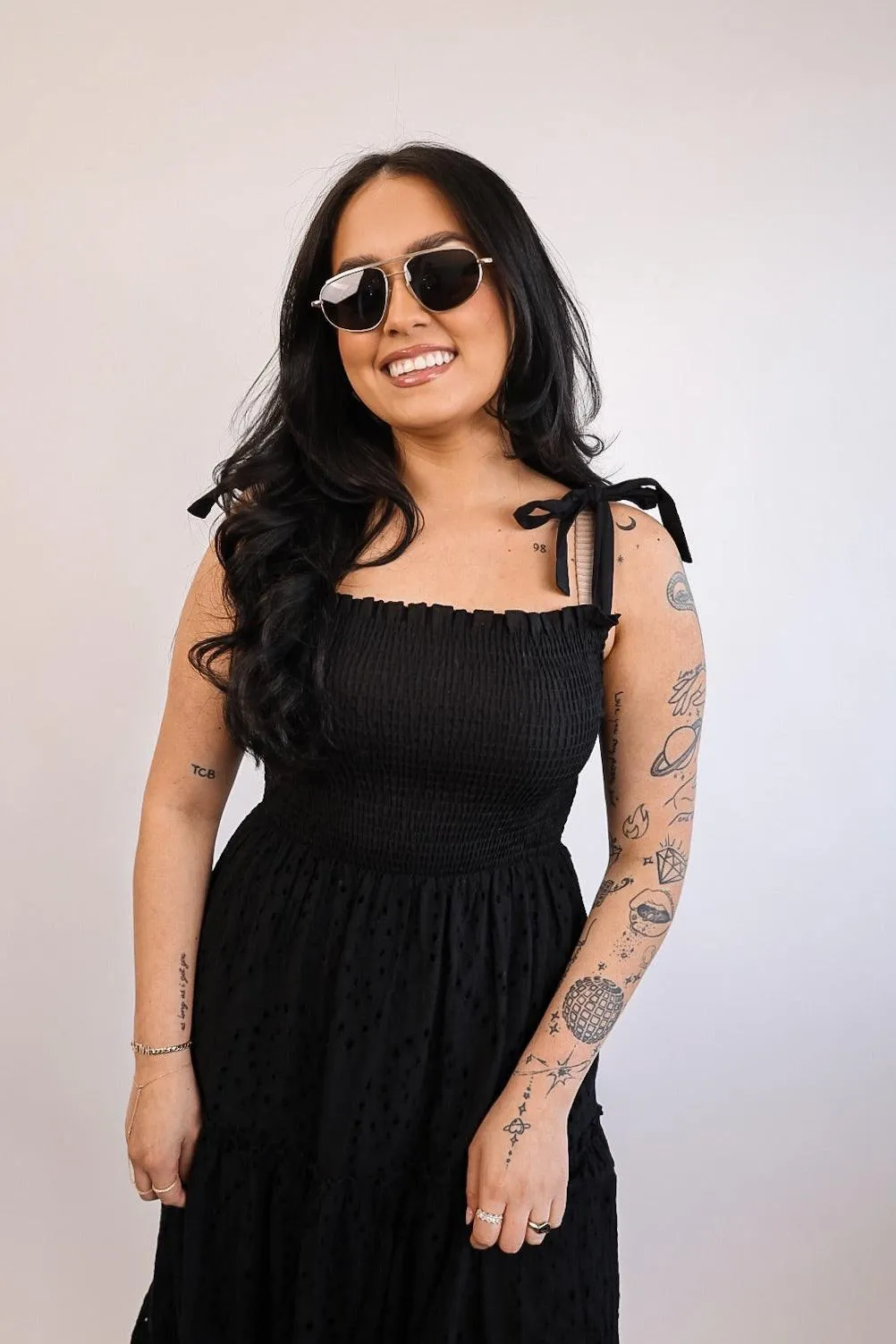 Tiered   True Eyelet Maxi Dress